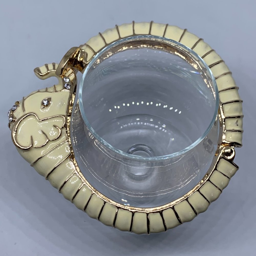Vintage Kenneth Jay Lane White Elephant Head Bracelet